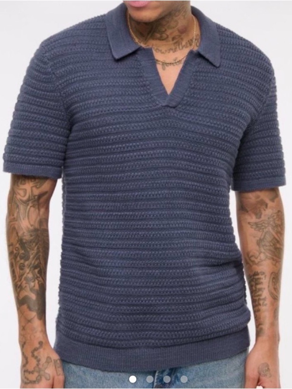 Abercrombie & Fitch Polo Ribbed Short sleeve Sweater Size M Preppy Collegiate